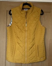 Gilet -Size Small  - Country Rose - Mustard - Measures 20” Pit To Pit On Back