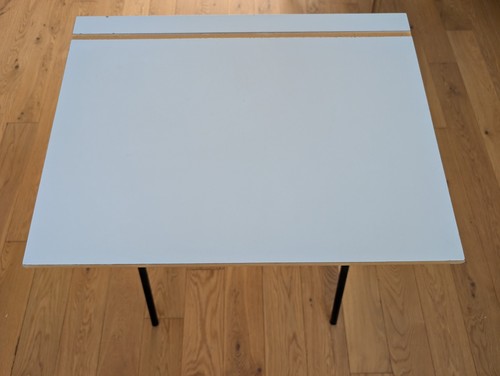 Folding wooden exam desks - wooden, x3