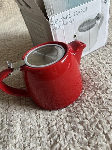 Orna red ceramic teapot - orna, 650ml