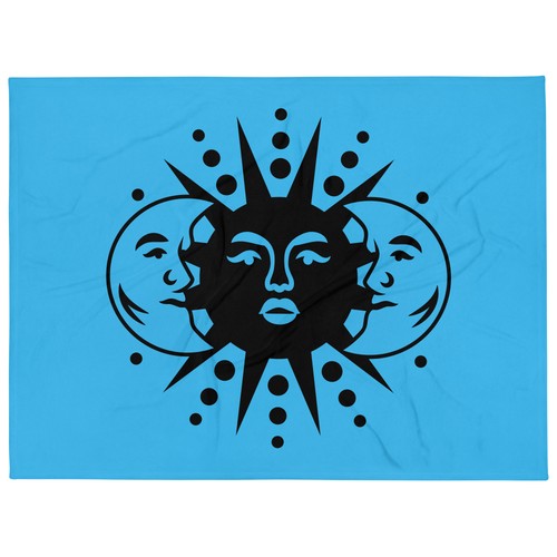 Throw blanket sun moon - throw,
