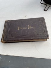 Antique 1860’ S Jubilee harp hymn book hardcover presentation 1873 unknown publi