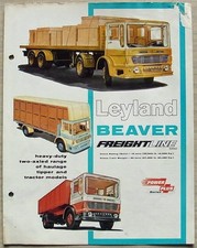 LEYLAND BEAVER Commercial Haulage Tipper Tractor Models Sales Brochure Sept 1964