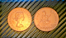 1954 British One Penny QE2