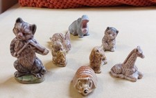 Selection of Vintage Ceramic Wade Whimsies  including Giraffe Cat And Fiddle Etc