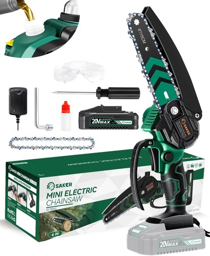 Cordless chainsaw auto - w/,