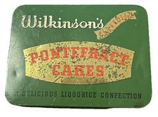 Vintage Tin Wilkinson’s Pontefract Cakes – “the sweets that do you good”, 1950s