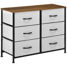 HOMCOM 6 Drawer Fabric Chest