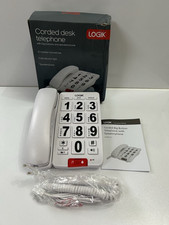 LOGIK L05CBIG10 Big Button Corded Desk Telephone – Home Landline Phone