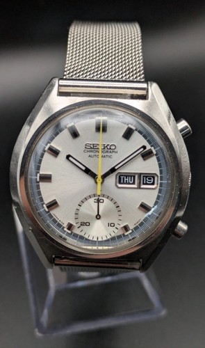 Seiko 6139 8030 silver blue - seiko, silver/blue