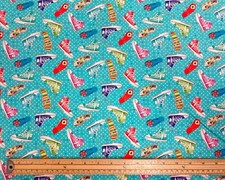 Turquoise Blue Aqua Patterned