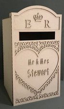 Y179B PERSONALISED Royal Mail Wedding POST BOX Mdf Weddings Party MR AND MRS