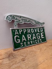  jaguar Vintage Classic Car approved garage -polished plaque-sign-man cave bar 