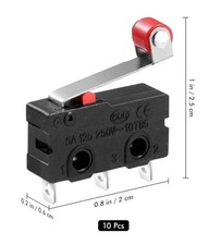 10x Mini Micro Momentary Limit Push Switch Roller Lever Arm SPDT 250VAC 5A 3Pin