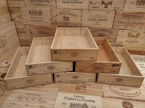 Wooden wine box crate - wooden, ~