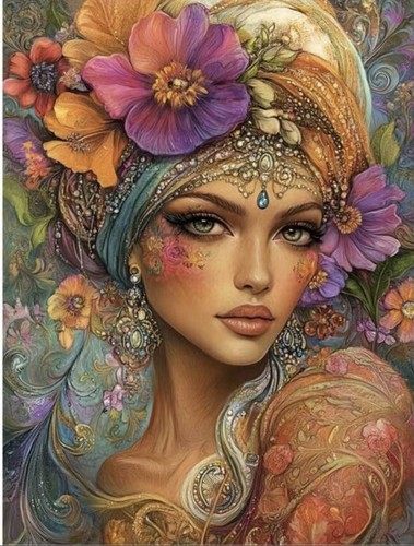 Ethnic floral princess - floral, 5d
