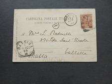 Malta,PPC ,Messina to Valletta, PHS 8,Type A, size code 'a', posted 01/08/02