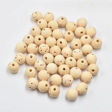 40 x Wooden Doll Head Beads