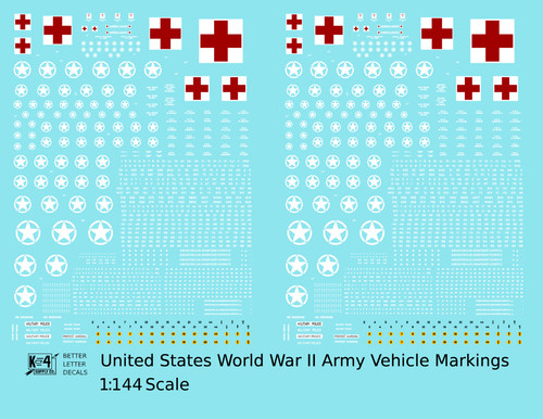 144 scale decals - decals, usa