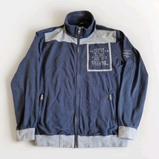 Balmain Hoodie Mens Large Blue Yacht Club Full Zip Stretch Expedition Crew Club