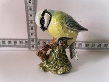 2 Vintage Beswick Ceramic Birds. Wren and Blue Tit. Retro Collectible Wade Era