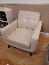 John Lewis Barbican Leather Armchair Cream
