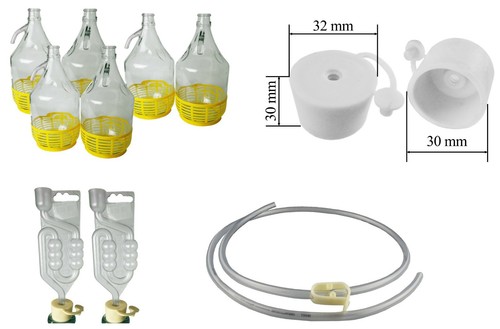 Gallon glass demijohn with - 1,