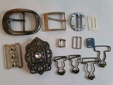 Bundle Vintage Modern Metal Plastic Belt Buckles Dungaree Clasps Clasps Sewing 