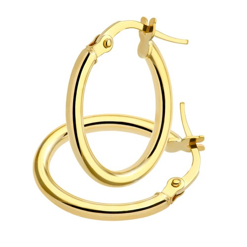 Solid 9ct yellow gold oval - 9ct,