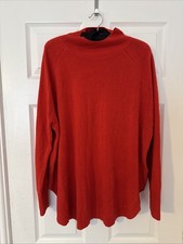 M & S Collection Ladies Stylish Chilli Scoop Hem Mock Neck Jumper (Size: XL
