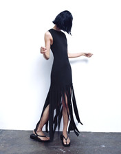 ZARA Long FRINGE HEM MAXI