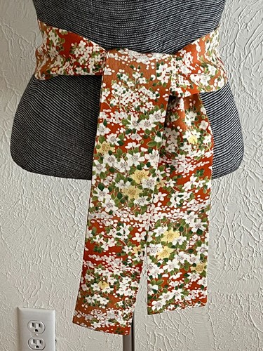 Vintage japanese obi silk - obi, sash
