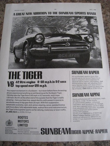 The tiger sunbeam - sunbeam, rapier