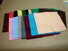 17 SQUARES OF FELT    Various