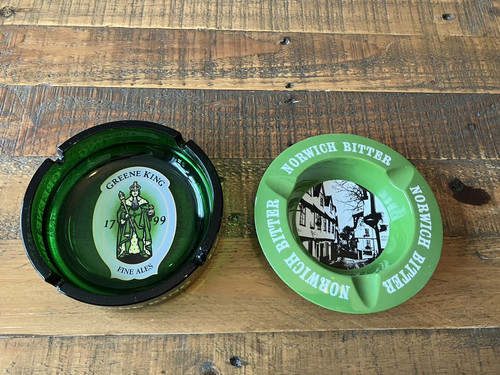Vintage pub ashtrays - ashtrays, greene