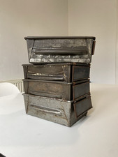 Vintage Reclaimed Industrial Galvanised Metal Box Tray Planter