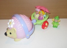 (ELC) Happyland Wobble Along Hedgehog Carriage & Figures