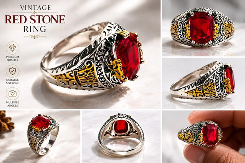 Mens blue stone - mens, ring