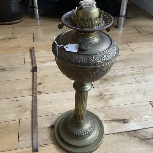 Antique brass duplex oil lamp - oil,