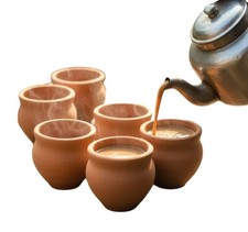 6x 200ML MATKA Clay Pot CUPS
