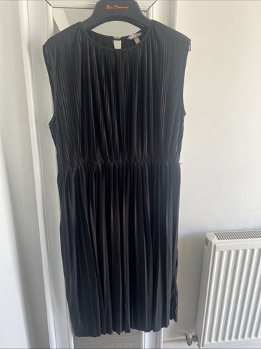 Dress black pleated - h&m,
