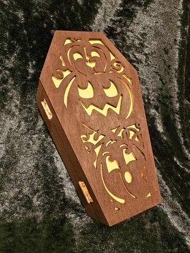 New gothic black wooden - wooden, coffin