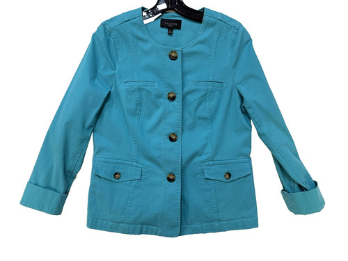 Talbots jacket womens teal - talbots,