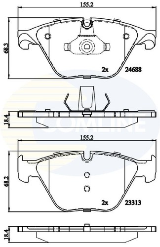 Brake pad set for disc - brake,
