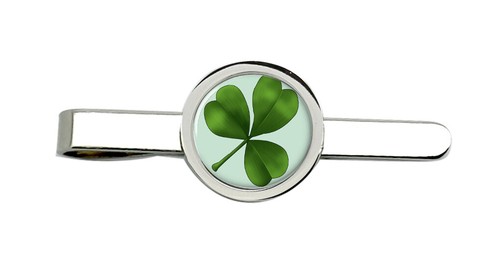 Lucky irish shamrock tie clip - shamrock,