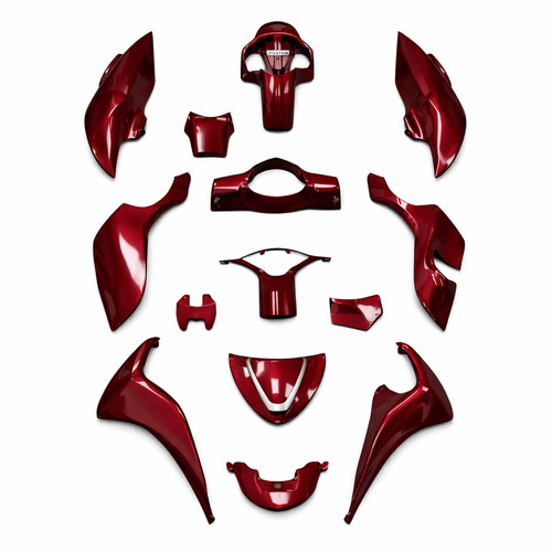 Red full body panel plastics - full,
