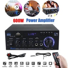 600W Bluetooth 5.0 Power Amplifier Stereo Amplifier Audio AMP Car & Home AK-45