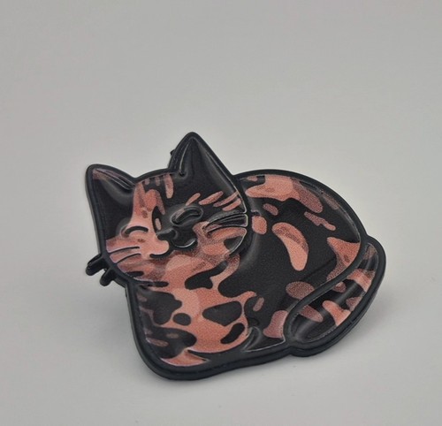 Cute tortoiseshell cat enamel - cute,