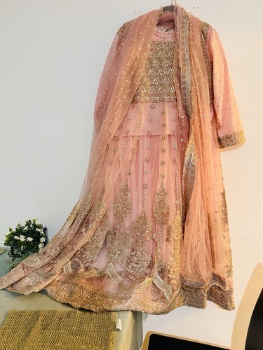 Baby pink lehnga with - pink, long