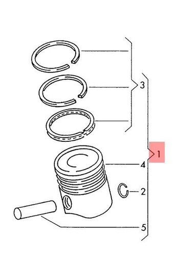 Genuine piston complete nos - genuine,