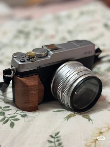 Wood wooden hand - grip, camera